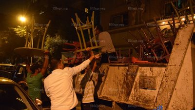 مرافق الدقى تشن حملة مكبرة على المقاهى المخالفة‎ (صور)