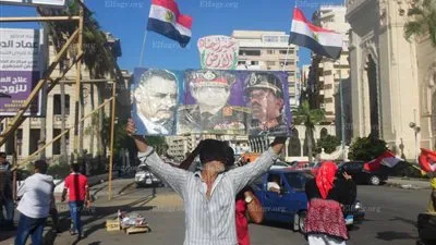 متظاهرو القائد إبراهيم يحتفلون بالذكرى 43 لإنتصارات أكتوبر (صور)