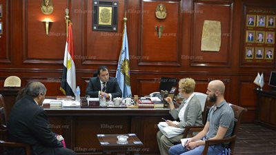 مسئول البعثة الإشرافية للصندوق الدولي للتنمية الزراعية تلتقي محافظ الاقصر (صور)