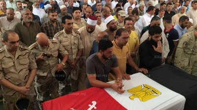 جنازة شعبية مهيبة لشهيد الدقهلية الثانى فى حادث 