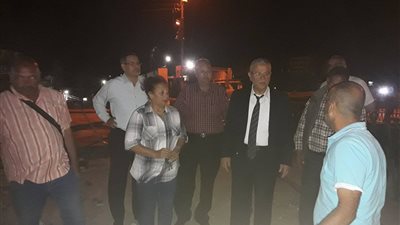 محافظ المنيا يتفقد أعمال ترميم وإصلاح الكوبري العالي  