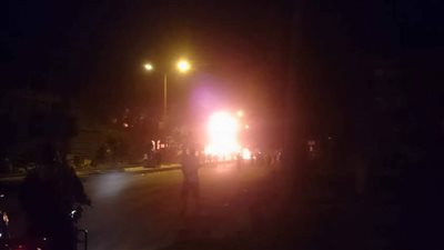 لحظة انفجار وحريق ضخم في محطة بنزين بدمياط (فيديو)