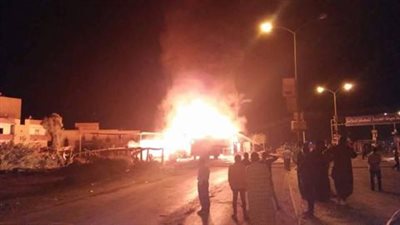 سبب حريق ضخم في محطة بنزين بدمياط الجديدة 