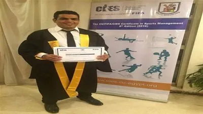 وليد مهدي يحصل على دبلومة في الإدارة الرياضية