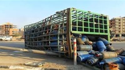 صحة الغربية: مصاب واحد في انقلاب سيارة تحمل اسطوانات غاز بطنطا