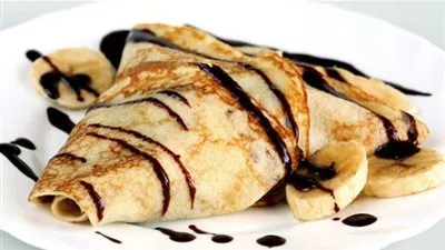 طريقة تحضير الكريب بحشوة الشوكولاتة والموز