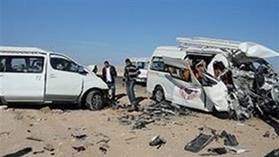 توقف الحركة المرورية أعلى دائري المرج جراء تصادم 3 سيارات 