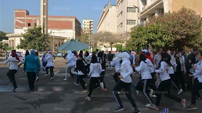 سباق دراجات وماراثون بجامعة الزقازيق (صور)