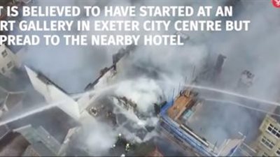 إنهيار أقدم فندق فى إنجلترا 