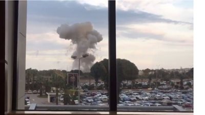 اللحظات الأولى لانفجار قوي قرب مطار مالطا (فيديو)