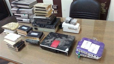 ضبط شبكة للدش المركزي لفك شفرات القنوات الفضائية بالإسكندرية 