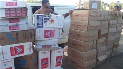 ضبط 800 كيلو سكر ودقيق مدعم  مهربة في أسوان