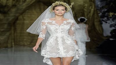 صيحات عصرية من فساتين زفاف الدانتيل لإطلالة أنيقة يوم الزفاف  (صور)