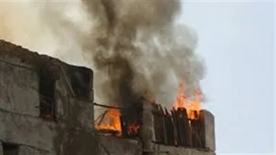 حريق في برج حمام خشبي بدمياط 