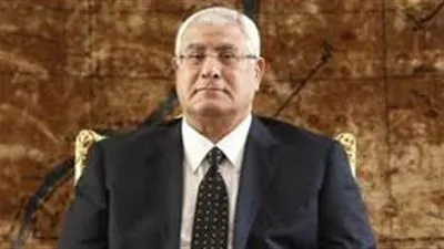 عدلي منصور معلنًا إطلاق حملة لتطوير مستشفى أبوالريش: 