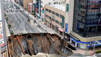 إصلاح طريق ياباني خلال يومين فقط في مدينة فوكوكا (فيديو وصور)