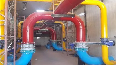 إطلاق التيار الكهربائي بمحطة مياه 