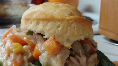 طريقة عمل فطيرة بسكويت الدجاج الشهية