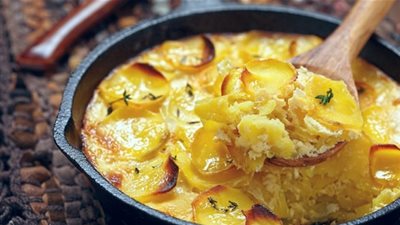 طريقة عمل غراتان البطاطا