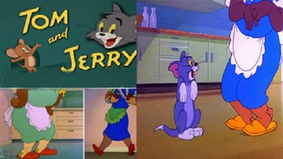 الكشف عن الوجه الحقيقي للسيدة الشهيرة في كرتون توم وجيري (فيديو وصور)