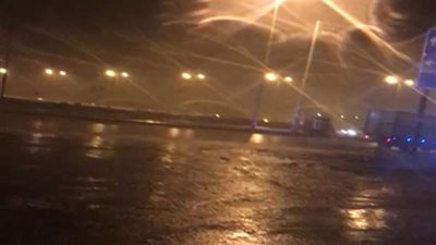 أمطار غزيرة على الطريق الساحلي الدولي وأمن الطرق يهيب بالمواطنين بأخذ الحذر