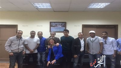 شريف عامر مع نجوم الأهلي في زيارة لمستشفى أبوالريش (صور)