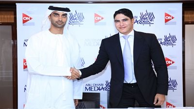 بالتفاصيل.. أبوهشيمة يوقع بروتوكول أكبر تعاون بين مصر وتلفزيون أبوظبي (صور) 