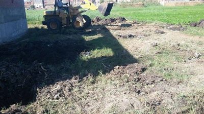 إزالة تعدي على الأراضي الزراعية بدمياط 