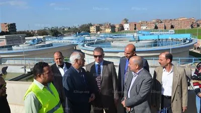 محافظ كفرالشيخ يتفقد أعمال محطة مياه   