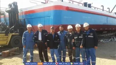 ترسانة السويس البحرية تحتفل بالانتهاء من تصنيع البنتون لـ 