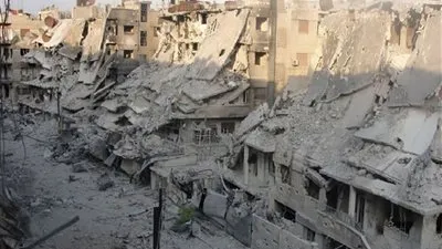 طائرات النظام السوري تقصف الجثث في حلب الشرقية