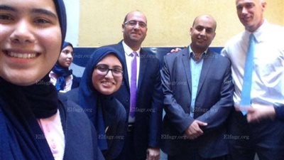 وفد أمريكي يبحث التحديات التي تواجه طلاب مدرسة المتفوقين بكفرالشيخ (صور )