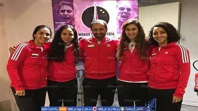 صور .. لحظة رفع علم مصر في بطولة العالم للاسكواش 