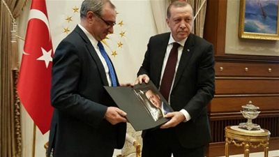 أردوغان يتسلم أوراق إعتماد السفير الإسرائيلى الجديد 