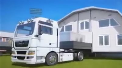 شركة روسية تبتكر منزل قابل للطي يتحول إلى شاحنة (فيديو)