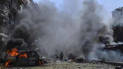 صور جوية توضح حجم الدمار بحلب (فيديو)