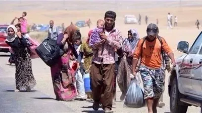 البشمركة تستقبل 400 نازح من غربي كركوك