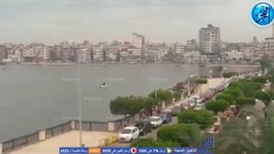 غيوم في سماء دمياط ورياح شديدة مع توقعات بسقوط أمطار (فيديو)