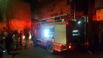 السطيرة على حريق في المبنى الإداري بجوار 