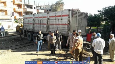 انقلاب سيارة نقل ثقيل في كفر الشيخ