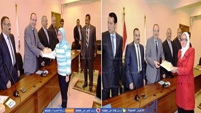 محافظ بني سويف يكرم أول الابتدائية والإعدادية (صور)