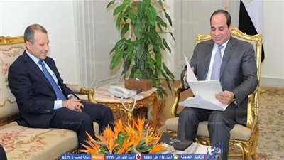 الرئيس السيسي يستقبل وزير الخارجية اللبناني 