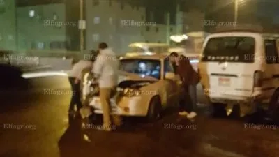 حادث تصادم على كوبري الدائري (فيديو وصو)