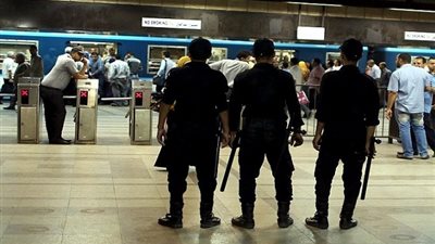 تواجد أمني مكثف بخطوط المترو الثلاثة