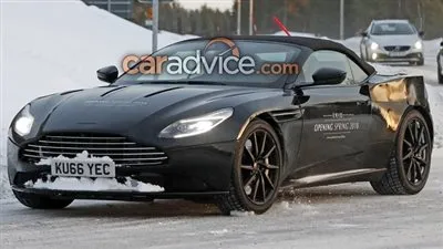 أستون مارتن تختبر DB11 فولانتي المكشوفة في الثلج (صور)