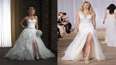 للعروس الجريئة.. فساتين زفاف بقصات أمامية وخلفية (صور)