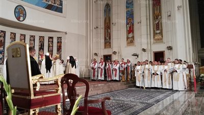 بدء قداس عيد الميلاد المجيد بكنيسة العذراء بمدينة نصر (صور وفيديو) 
