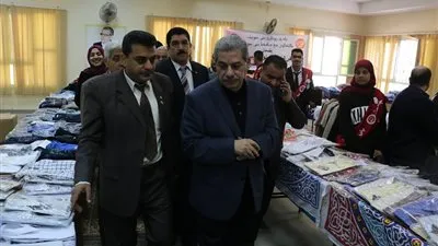 افتتاح المعرض الخيري السنوى للملابس بجامعة بني سويف