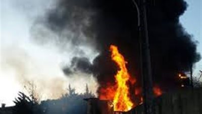 حريق هائل بأحد العقارات السكنية بمحيط نفق أحمد بدوي 