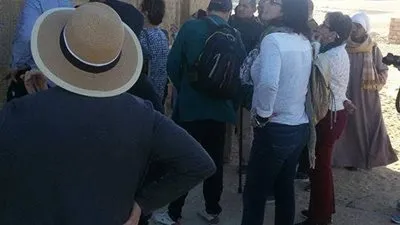 وفد كولومبي يودع 2016 بزيارة المقابر الأثرية بتونا الجبل بالمنيا